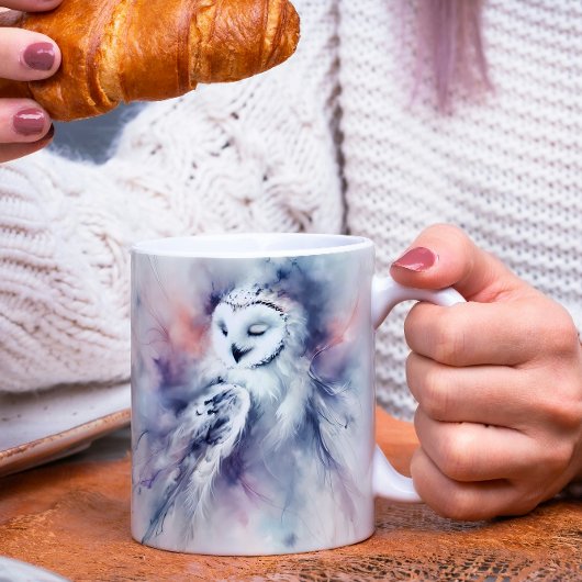 Verzauberte Schneeauge in Wasserfarbe Kaffeetasse