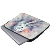 Verzauberte Schneeauge in Wasserfarbe Laptopschutzhülle (Vorne Knopf)