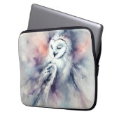 Verzauberte Schneeauge in Wasserfarbe Laptopschutzhülle (Vorderseite Links)