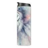 Verzauberte Schneeauge in Wasserfarbe Thermosbecher (Nach rechts gedreht)