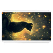 Verzauberte schwarze Katze mit Feuerwerk Magnet (Horizontal)