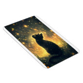 Verzauberte schwarze Katze mit Feuerwerk Magnet (Rechte Seite)