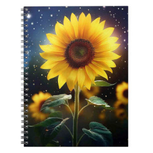 Verzauberte Sonnenblume Notizblock