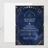 Verzauberte Sternennächte Himmlische Hochzeit Einladung (Vorne/Hinten)