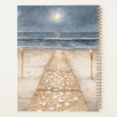 Verzauberte Strand-Ozean Abendstimmung Planer (Rückseite)