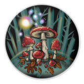 verzauberte Toadstools Keramikknauf (Vorderseite)
