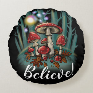 Verzauberte Toadstools Rundes Kissen