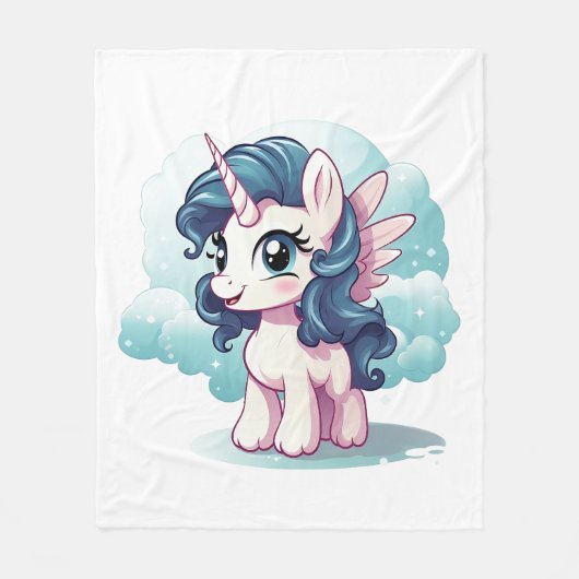 🌈 "Verzauberte Träume" Einhorn Fleece Blanket 🦄 (Vorderseite)