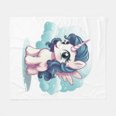 🌈 "Verzauberte Träume" Einhorn Fleece Blanket 🦄 (Vorderseite (Horizontal))