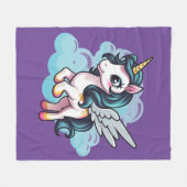 🌈 "Verzauberte Träume" Einhorn Fleece Blanket 🦄 (Vorderseite (Horizontal))