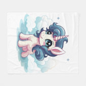 🌈 "Verzauberte Träume" Einhorn Fleece Blanket 🦄 (Vorderseite (Horizontal))