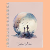 Verzauberte Träume Rosa Spiralmuster Notizblock