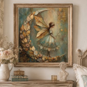 Verzauberte Waldblatt-Fee Fantasy-Kunst Poster