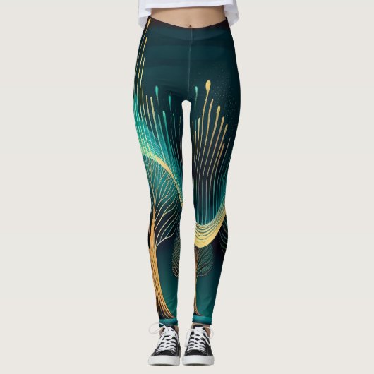 verzauberte Wälder Leggings (Vorderseite)