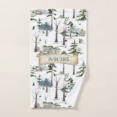Verzauberte Waldharmonie individuell anpassbar Badhandtuch Set (Handtuch)