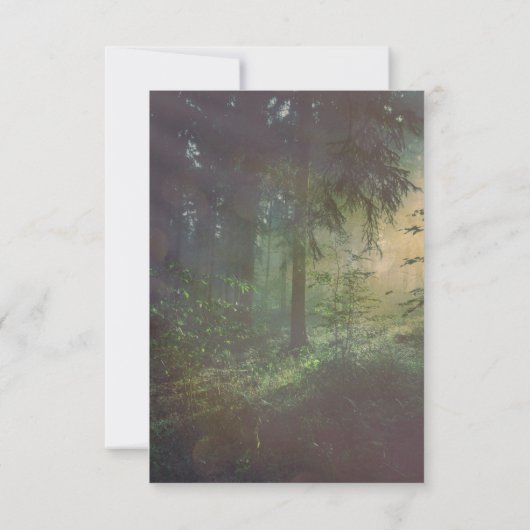 Verzauberte Waldhochzeit retten das Datum Save The Date (Rückseite)