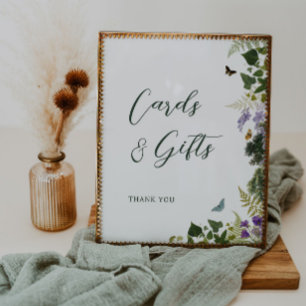 Verzauberte Waldkarten und Geschenke Poster