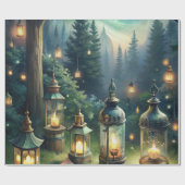 Verzauberte Waldlichter Geschenkpapier (Flach)