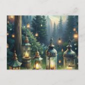 Verzauberte Waldlichter Postkarte (Rückseite)