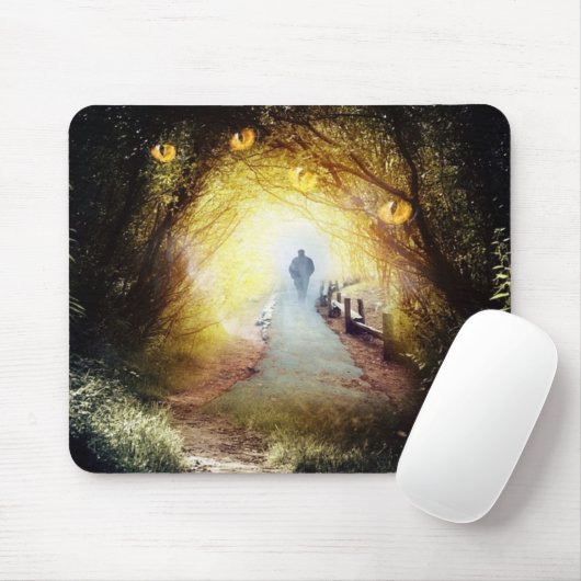 Verzauberte Waldphantasie-Kunst-Mausunterlage Mousepad (Mit Mouse)