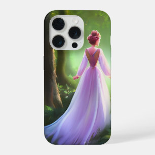 Verzauberte Waldprinzessin Lila Kleid Ästhetik iPhone 15 Pro Hülle