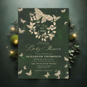 Verzauberte Waldschmetterlinge Foliage Baby Dusche Einladung