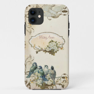 Verzauberte Waldvögel Taube Wirbel Personalisiert Case-Mate iPhone Hülle