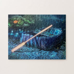 Verzauberte walisische Coracle - Biolumineszente K Puzzle