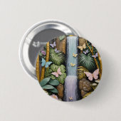 Verzauberte Wasserfall-Oase Button (Vorne & Hinten)
