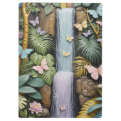 Verzauberte Wasserfall-Oase Klemmbrett (Rückseite)