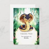 Verzauberte Wasserfarbenschlange zum Geburtstag Dankeskarte (Vorne/Hinten)