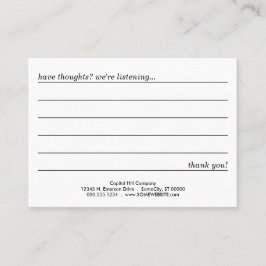 verzauberte Wegkommentarkarte Visitenkarte