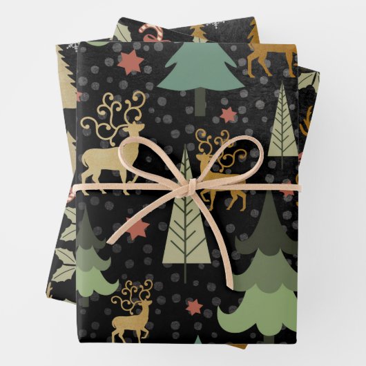 Verzauberte Weihnachtsbaumhändler Geschenkpapier Set (Beispiel)