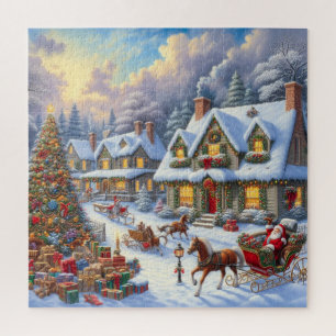 Verzauberte Weihnachtsdorflandschaft Puzzle