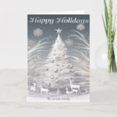 Verzauberte Weihnachtsfeiertage mit Mattiertem Bau Feiertagskarte (Vorderseite)