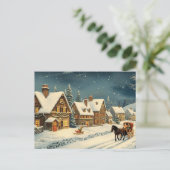 Verzauberte Weihnachtskarten Feiertagspostkarte (Stehend Vorderseite)