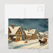 Verzauberte Weihnachtskarten Feiertagspostkarte (Vorne/Hinten)