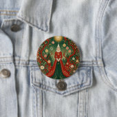 Verzauberte Weihnachtswald-Elfenkönigin Button (Beispiel)