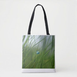 Verzauberte Wiese Blaue Schmetterling Leinwand-Tra Tasche