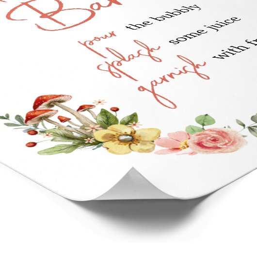 Verzauberte Wildblume Mushroom Mama Osa Bar Poster (Ecke)