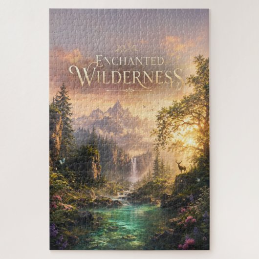 Verzauberte Wildnis Großformat-Fantasy Puzzle (Vertikal)