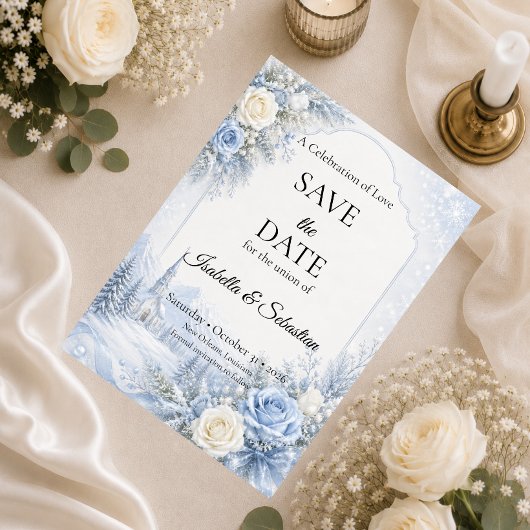 Verzauberte Winterhochzeit Save The Date