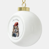 Verzauberte Winterschüssel, Brauch Keramik Kugel-Ornament (Rechts)