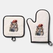 Verzauberte Winterschüssel, Brauch Ofenhandschuh & Topflappen-Set (Vorderseite)