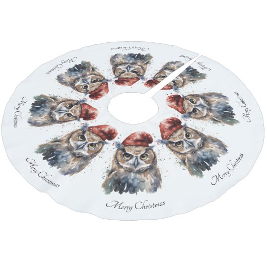 Verzauberte Winterschüssel, Brauch Polyester Weihnachtsbaumdecke (Schrägansicht)