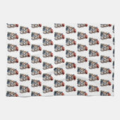 verzauberte Winterschüssel Geschirrtuch (Horizontal)