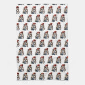 verzauberte Winterschüssel Geschirrtuch (Vertikal)