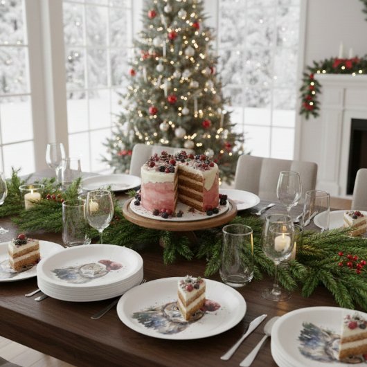 verzauberte Winterschüssel Pappteller