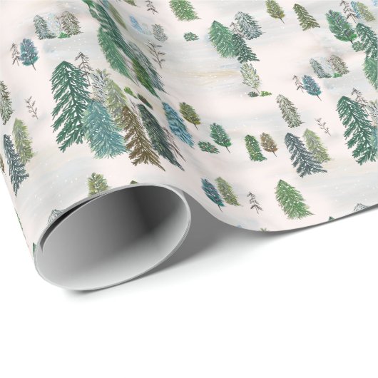 verzauberte Winterwaldwackelblätter Geschenkpapier (Rolleneckpunkt)