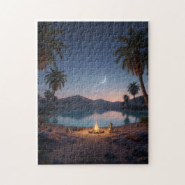 Verzauberte Wüstenoase Nacht Puzzle